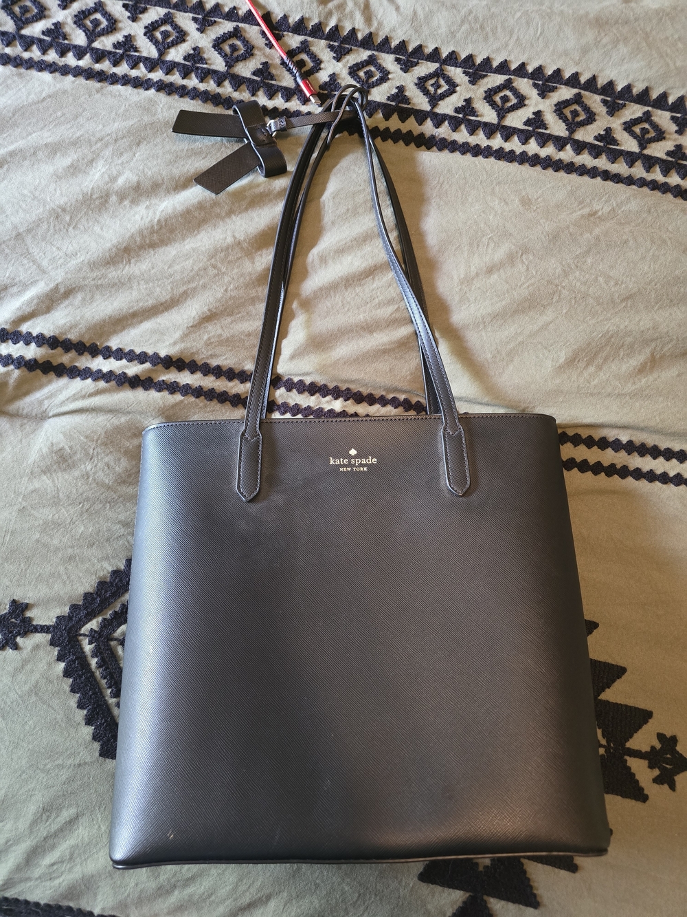 kate spade black leather Tote Purse. Never Been Used